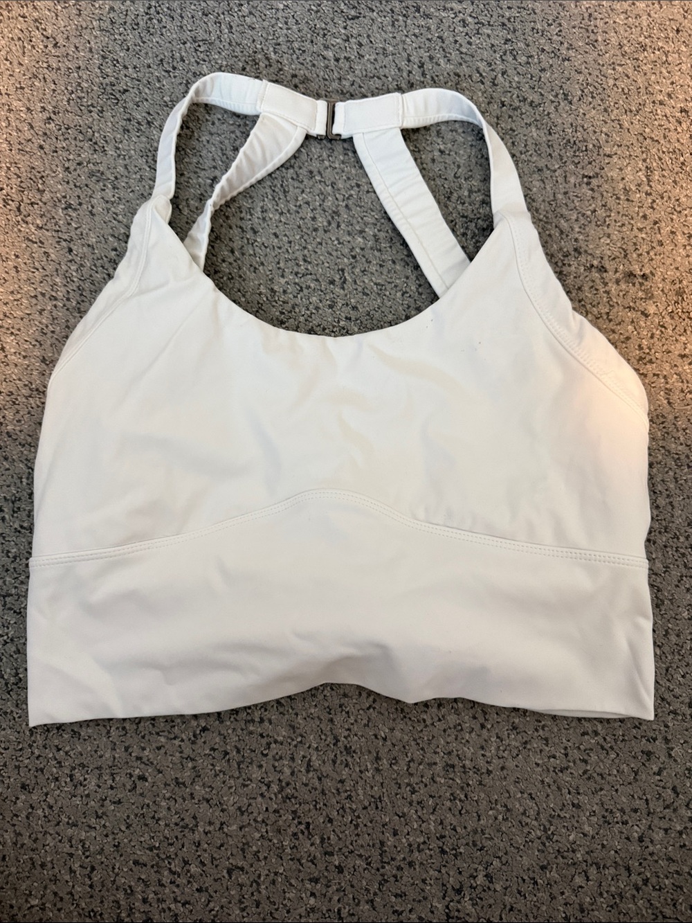 HALARA White Racerback Sports Bra